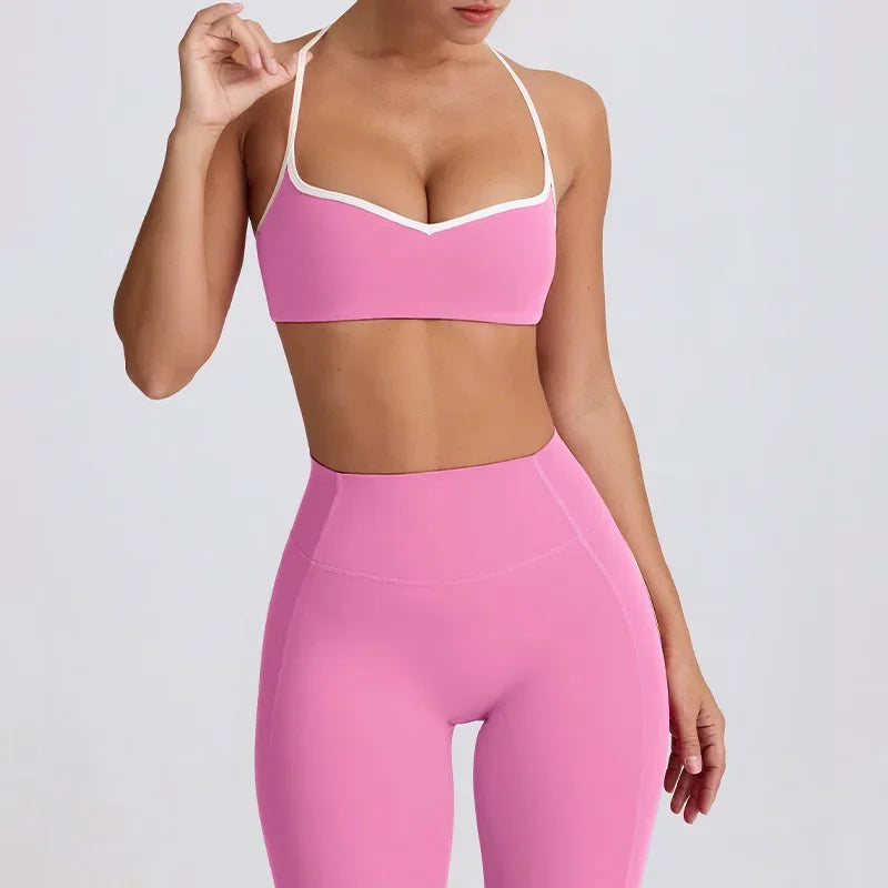 Barbie Pink Sports Bra and High Waist Leggings