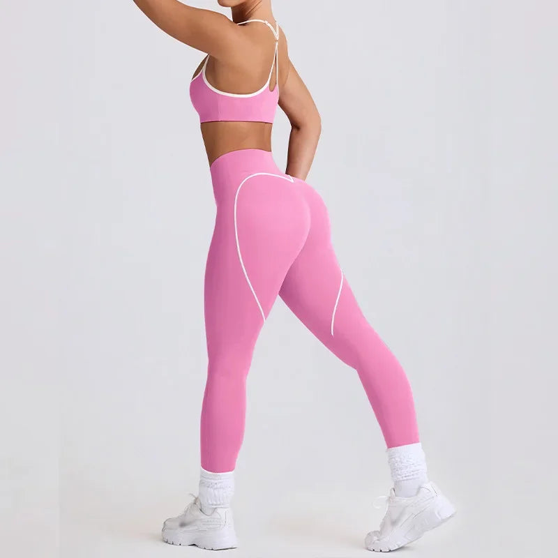 Barbie Pink Yoga Workout Legging and Bra