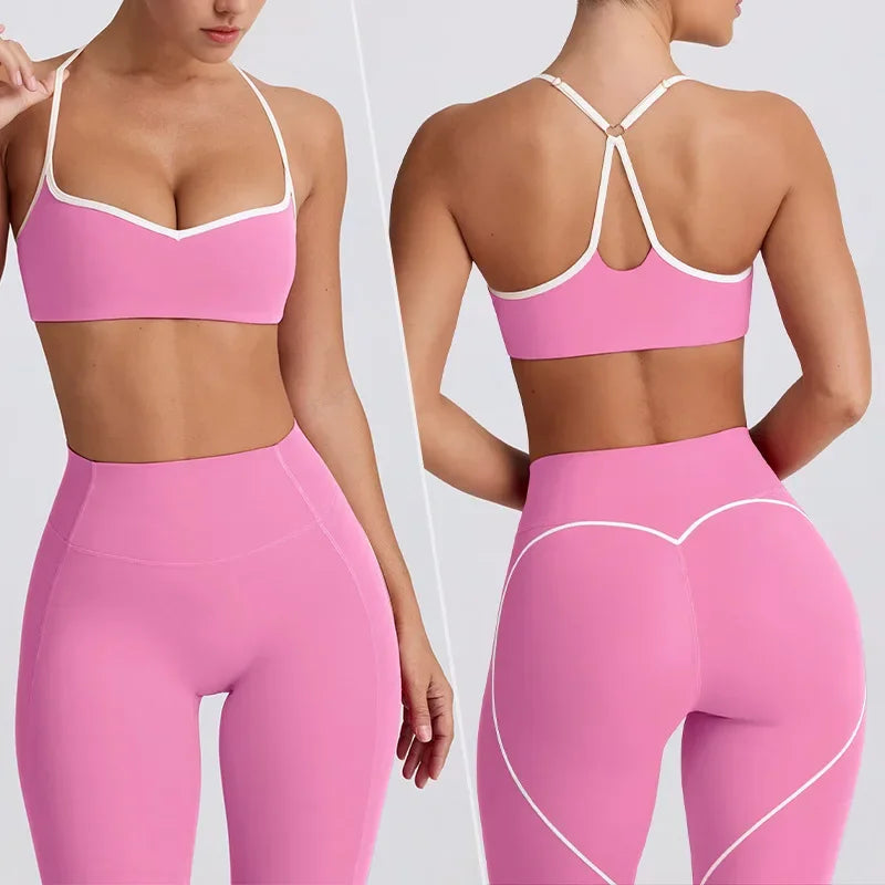 Body Contouring Pink Outfit Set