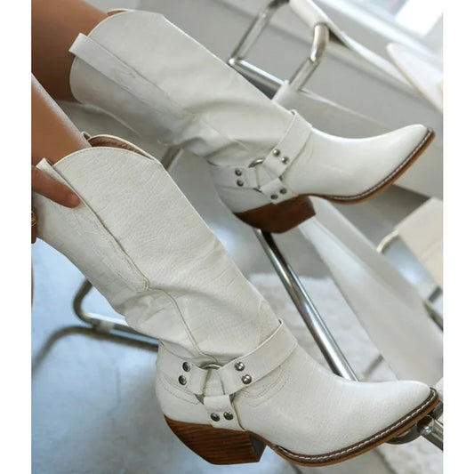 White Western Boots for women