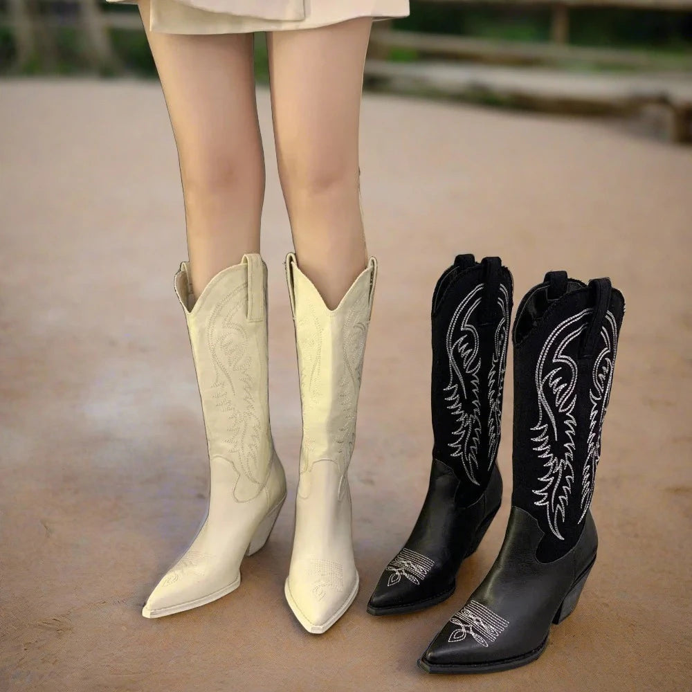 Black & White Western Boots