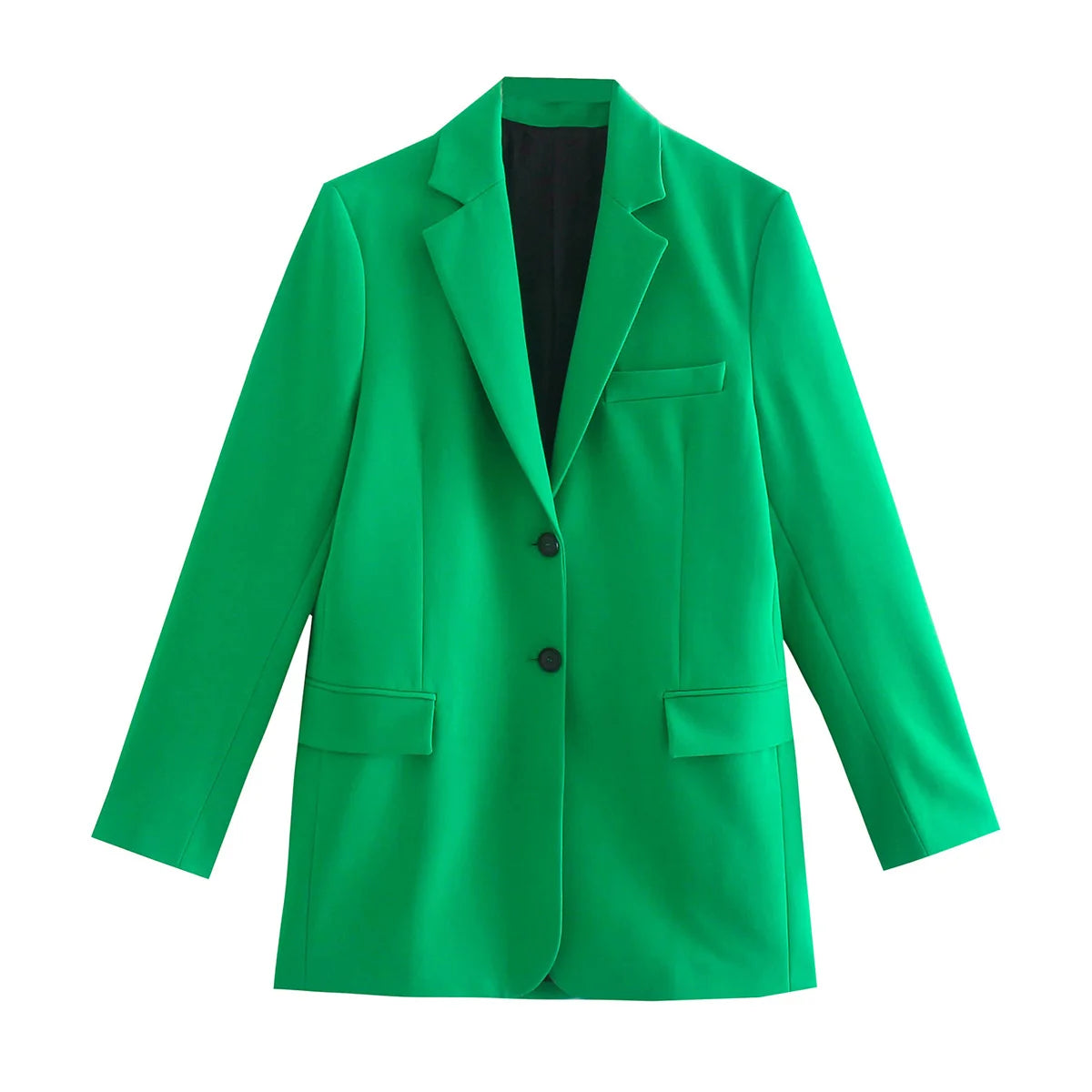 Oversized Green Blazer and Skirt Suit Set image 7
