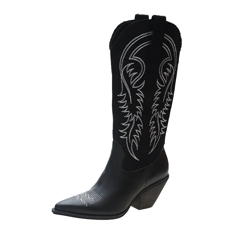Womens Black Western Cowboy Boot