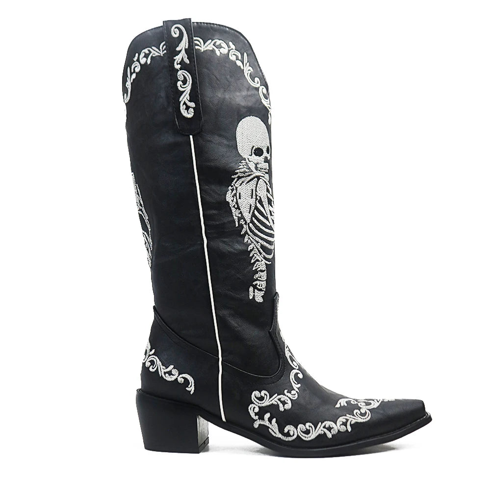 Skeleton cowgirl boots