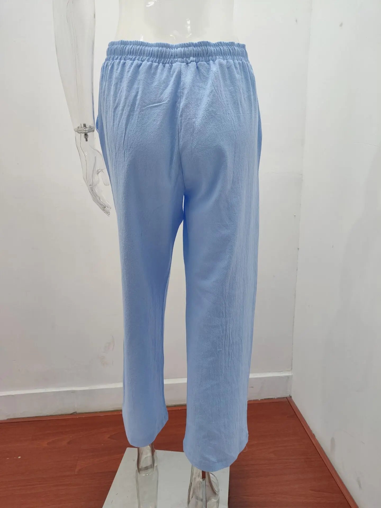 Loose Dreamofthe90s Amalfi Pants in sky blue image 17