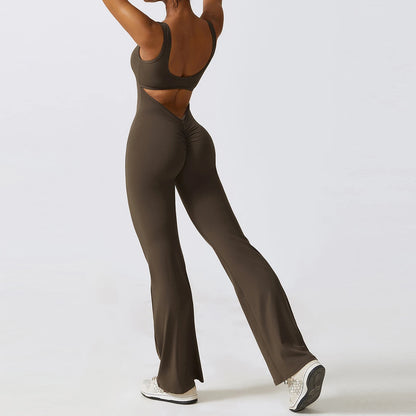 Flare Jumpsuit with scrunch butt