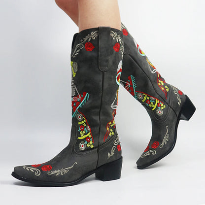 Day of the dead women boots