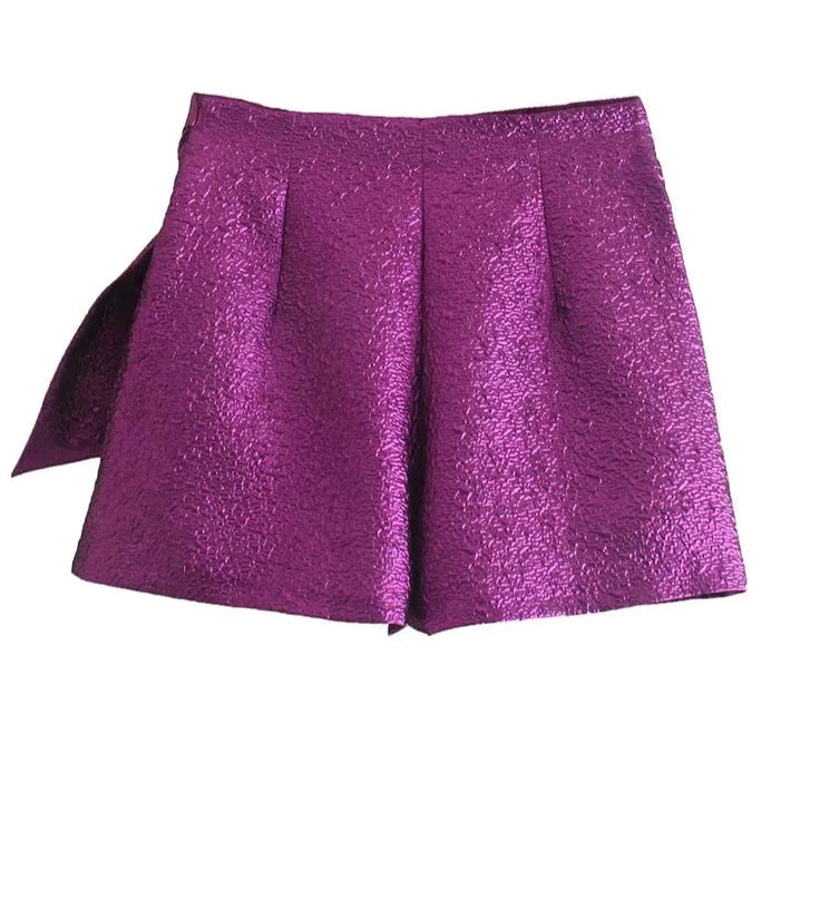 Bowie Textured Skort in purple back