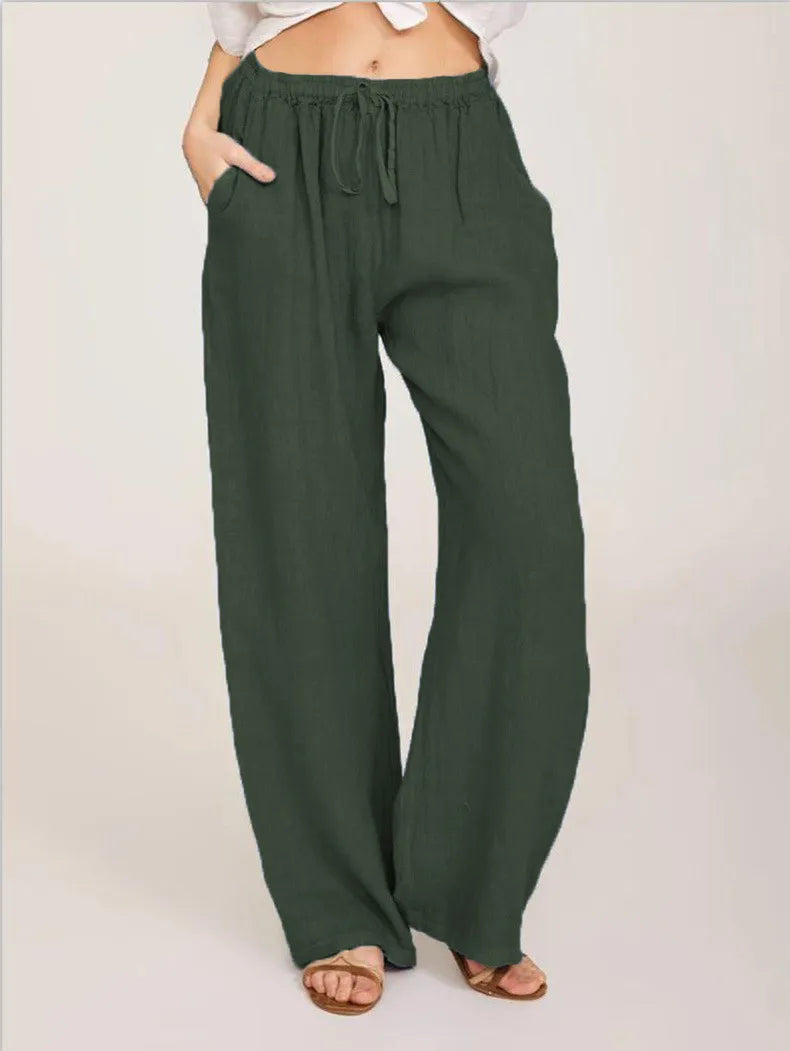 Dreamofthe90s Amalfi Loose Pants in green image 11