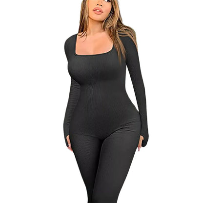 Ribbed Bodycon Jumpsuit