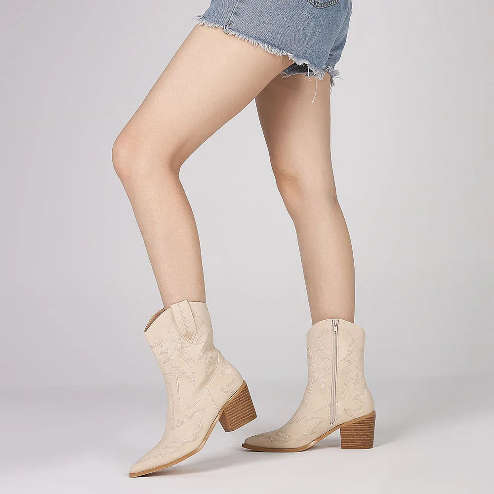 Ankle Boots in Nude