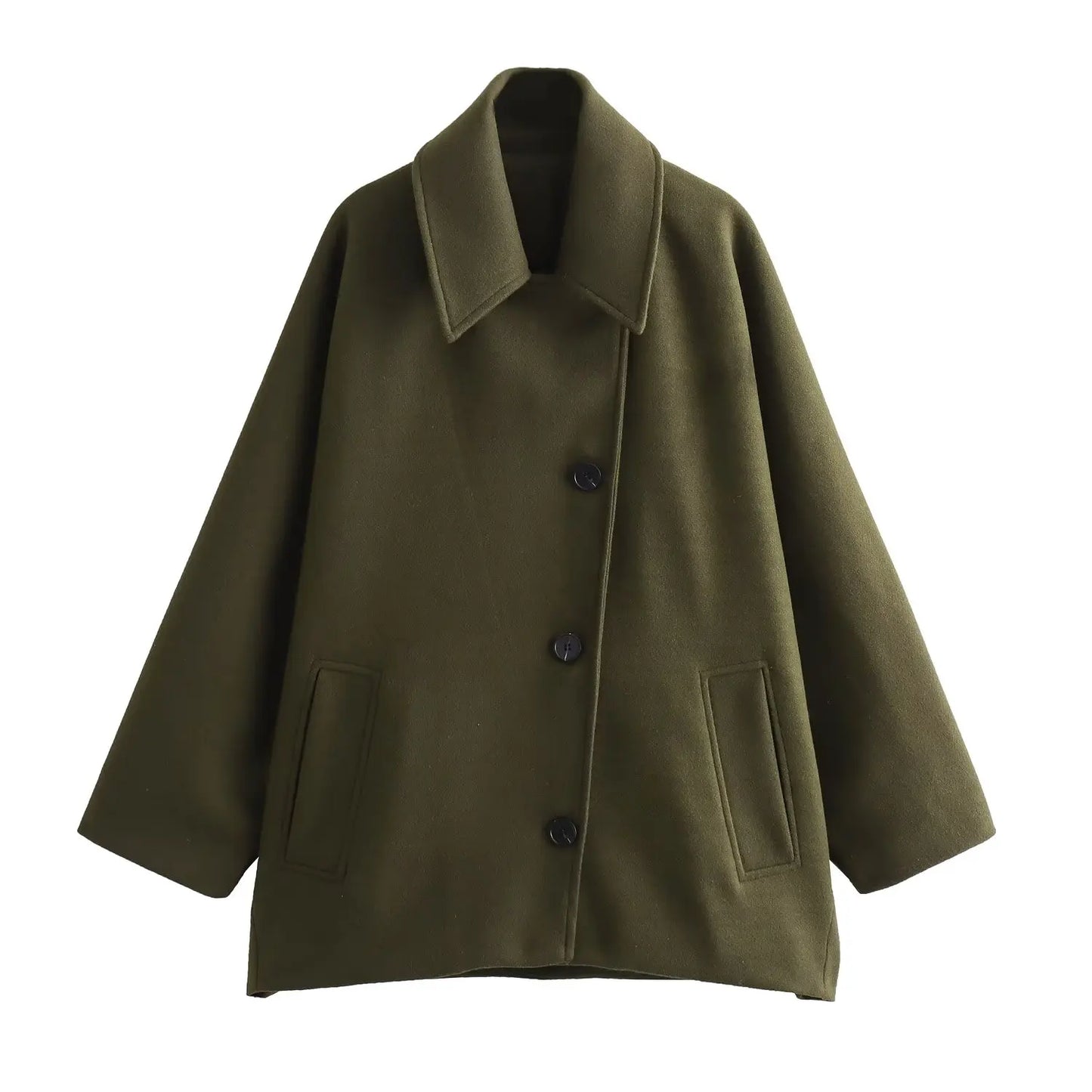 Short Army Green Short Coat