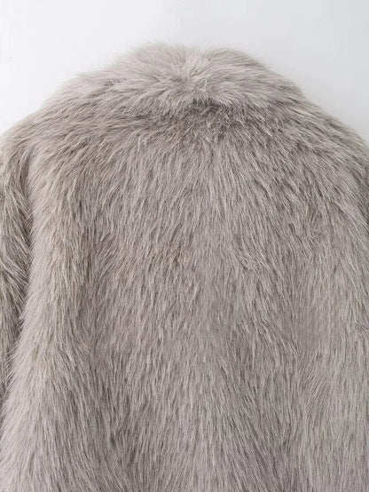 Faux Fur Back Coat