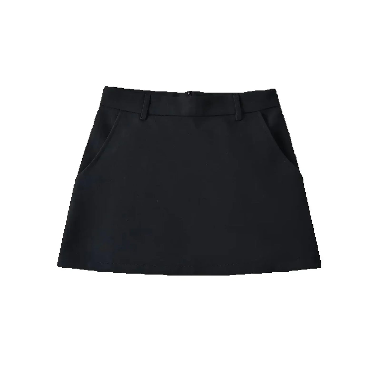 Black High-rise Miniskirt