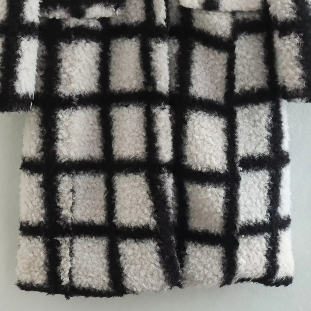 Bottom Plaid Winter Coat