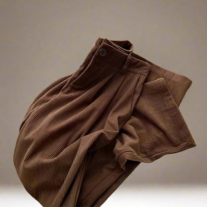 High Waisted Brown Corduroy Pants