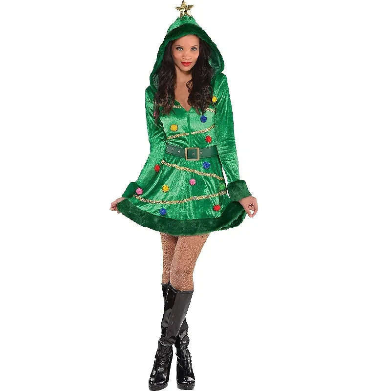 Women's Christmas Tree Party Dress 