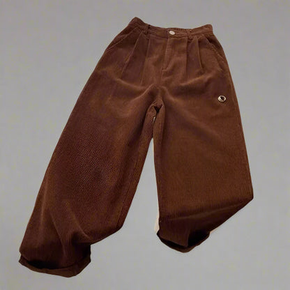 Corduroy Pant Detail in Brown