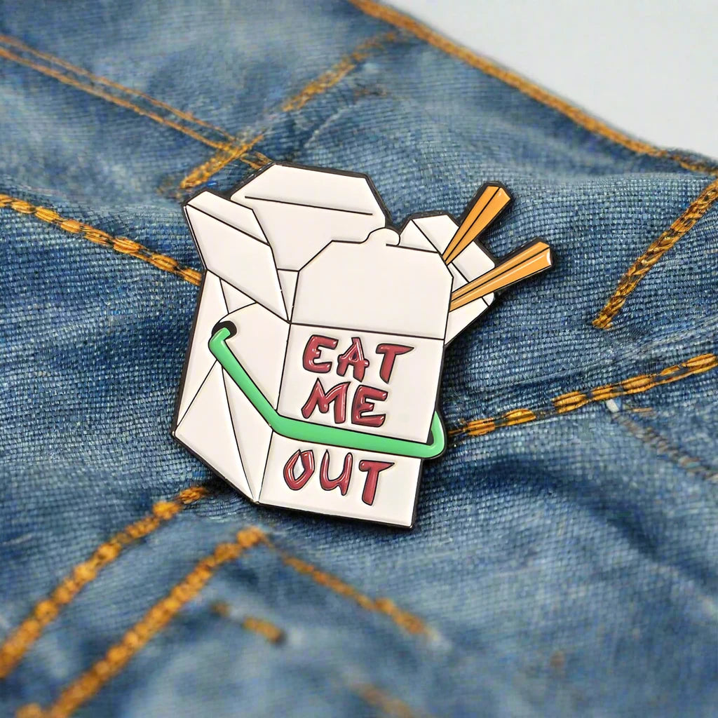 Eat Me Out Lapel Pin