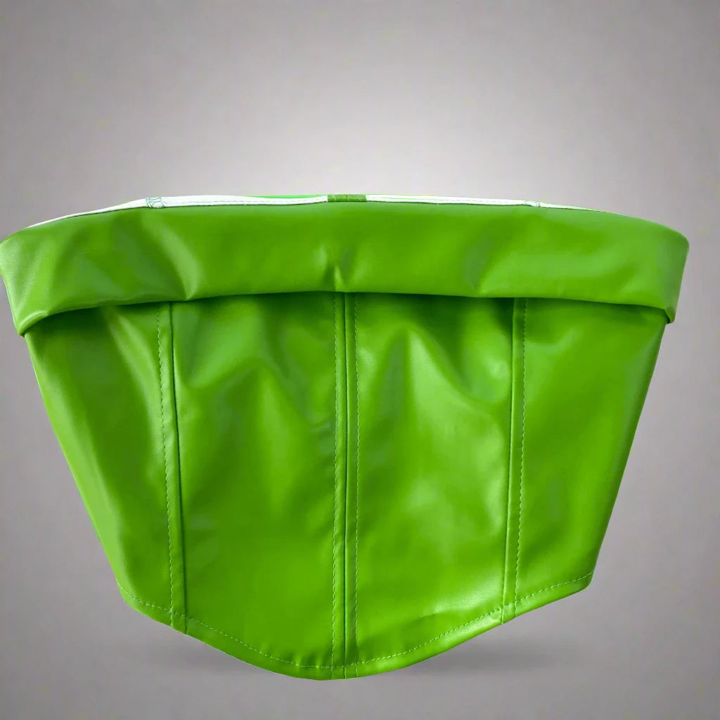 Faux Leather Green Top