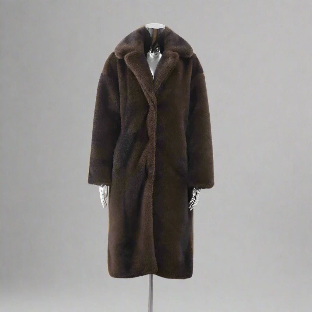 Dreamofthe90s Faux Fur Brown Coat