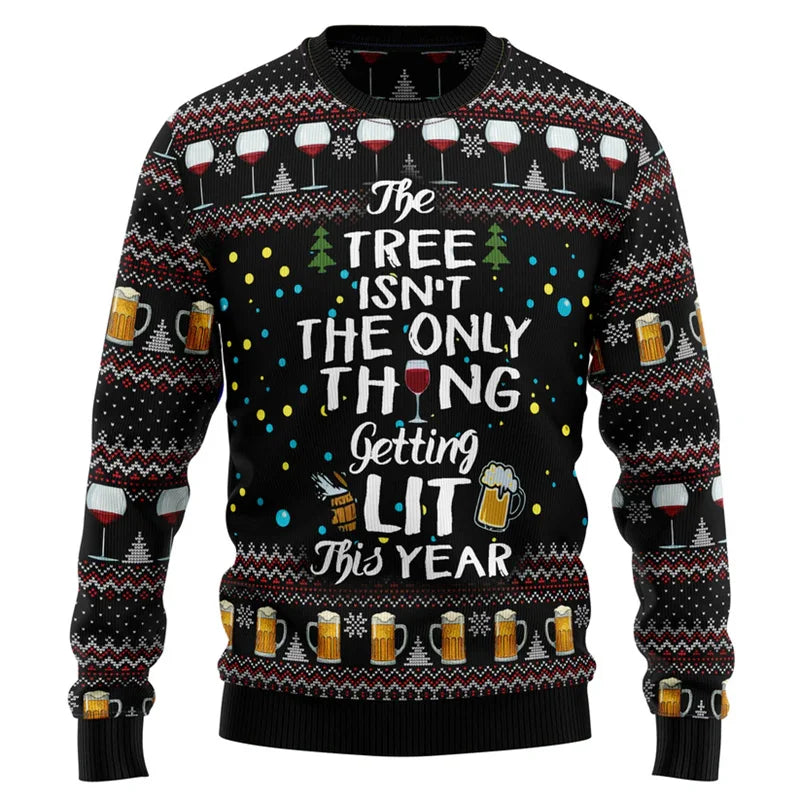 Getting Lit Ugly Christmas Unisex Sweater 