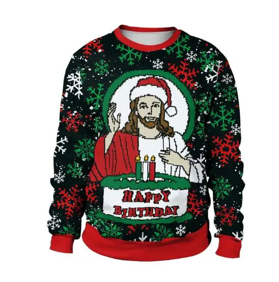 Ugly Christmas Sweater Happy Bday Jesus