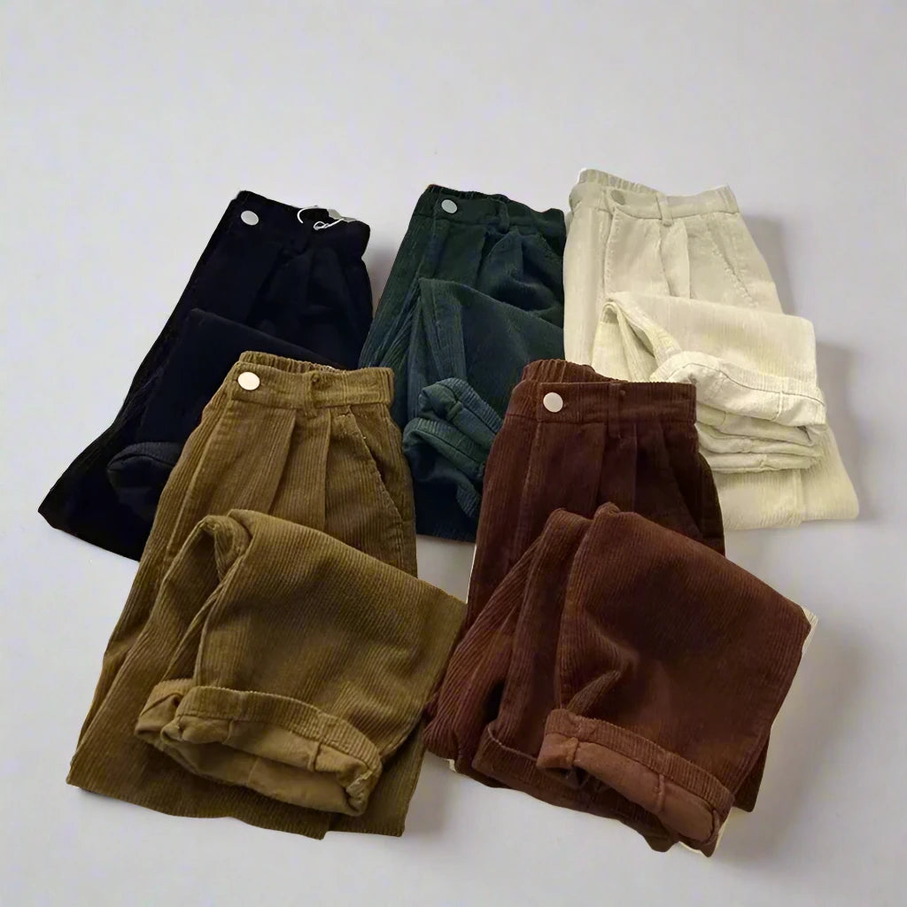 High Waisted Corduroy Pants