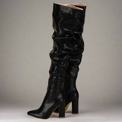 Janice Chunky Heel Boots