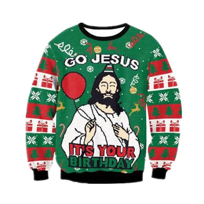 Ugly Christmas Sweater Jesus Bday