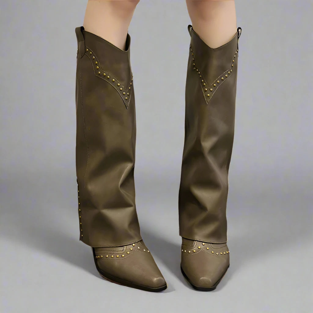 Khaki Cowgirl Boots