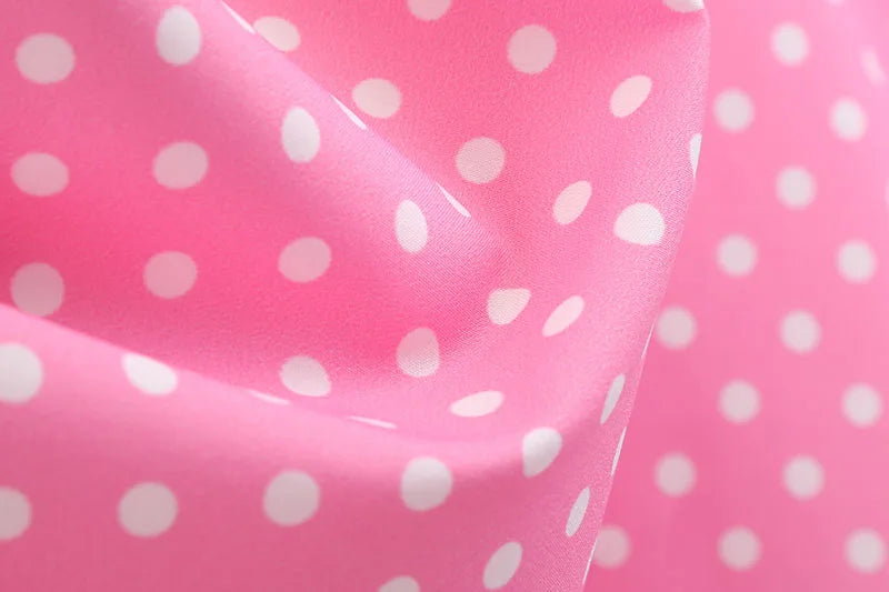 Pink Dress with Polka Dots