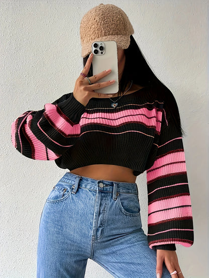 Pink Striped Sweater