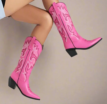 Pink Western Boots