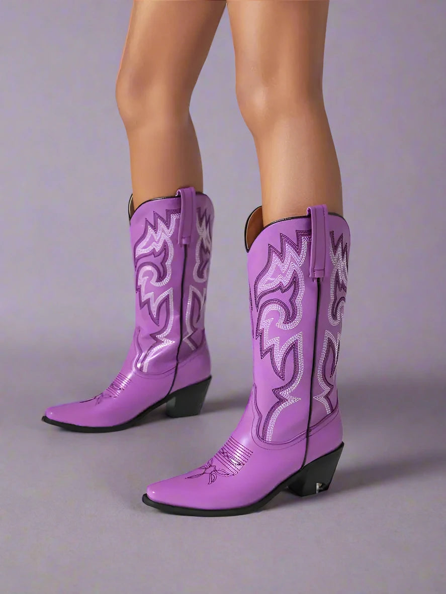 Purple Cowgirl Western Boots