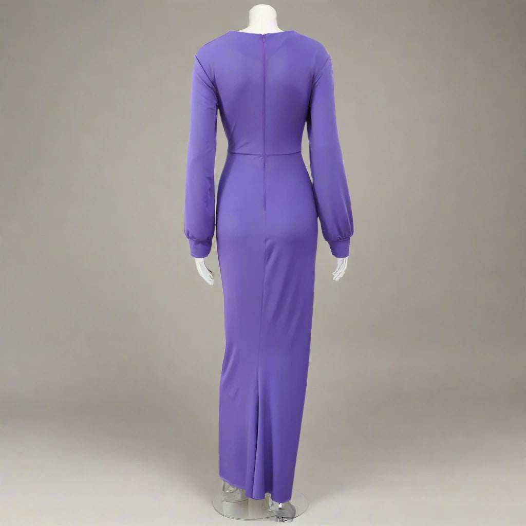 Purple Maxi Dress Back