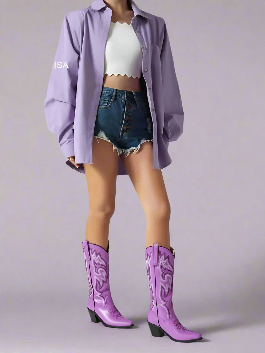 Purple Western Boots for Women