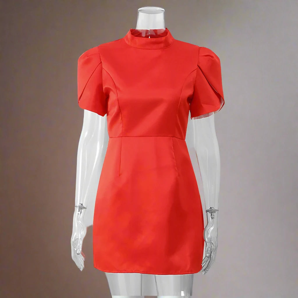 womens red minidress