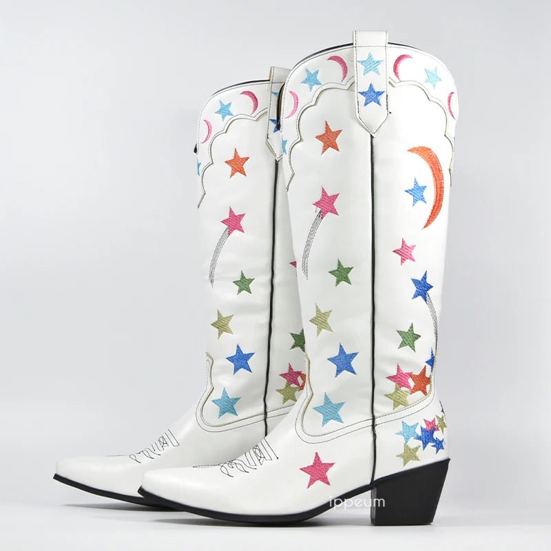 Womens White Western Boots