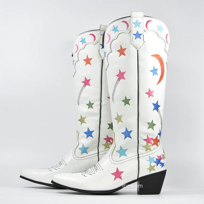 Womens White Western Boots
