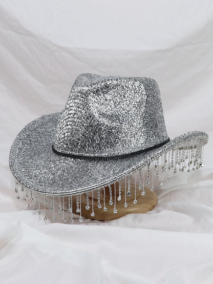 Rhinestone Tassel Cowboy Hat