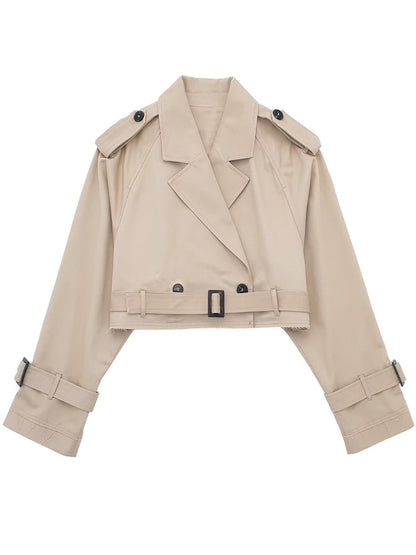 Dreamofthe90s Cropped Trench Jacket
