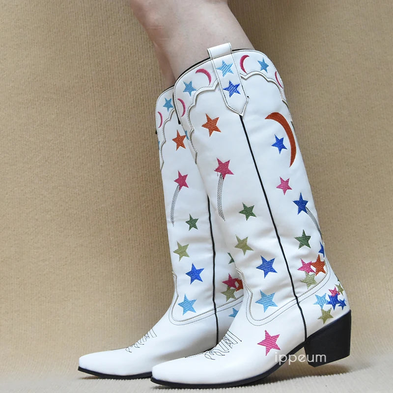 white boots western style 