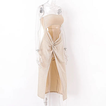 Champagne colored Dreamofthe90s Dress