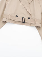 Load image into Gallery viewer, Dreamofthe90s Cropped Trench Jacket
