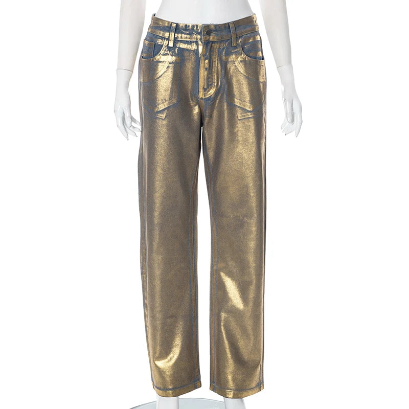Golden Blue Metallic Dreamofthe90s Pants image 28