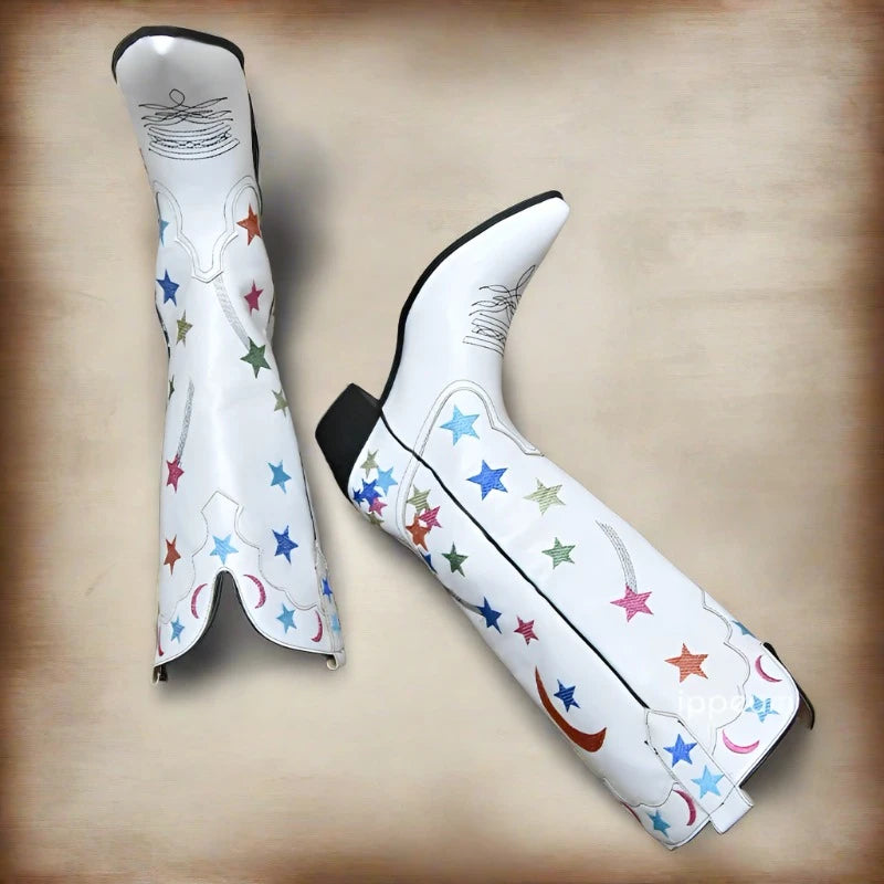 White star cowboy boots