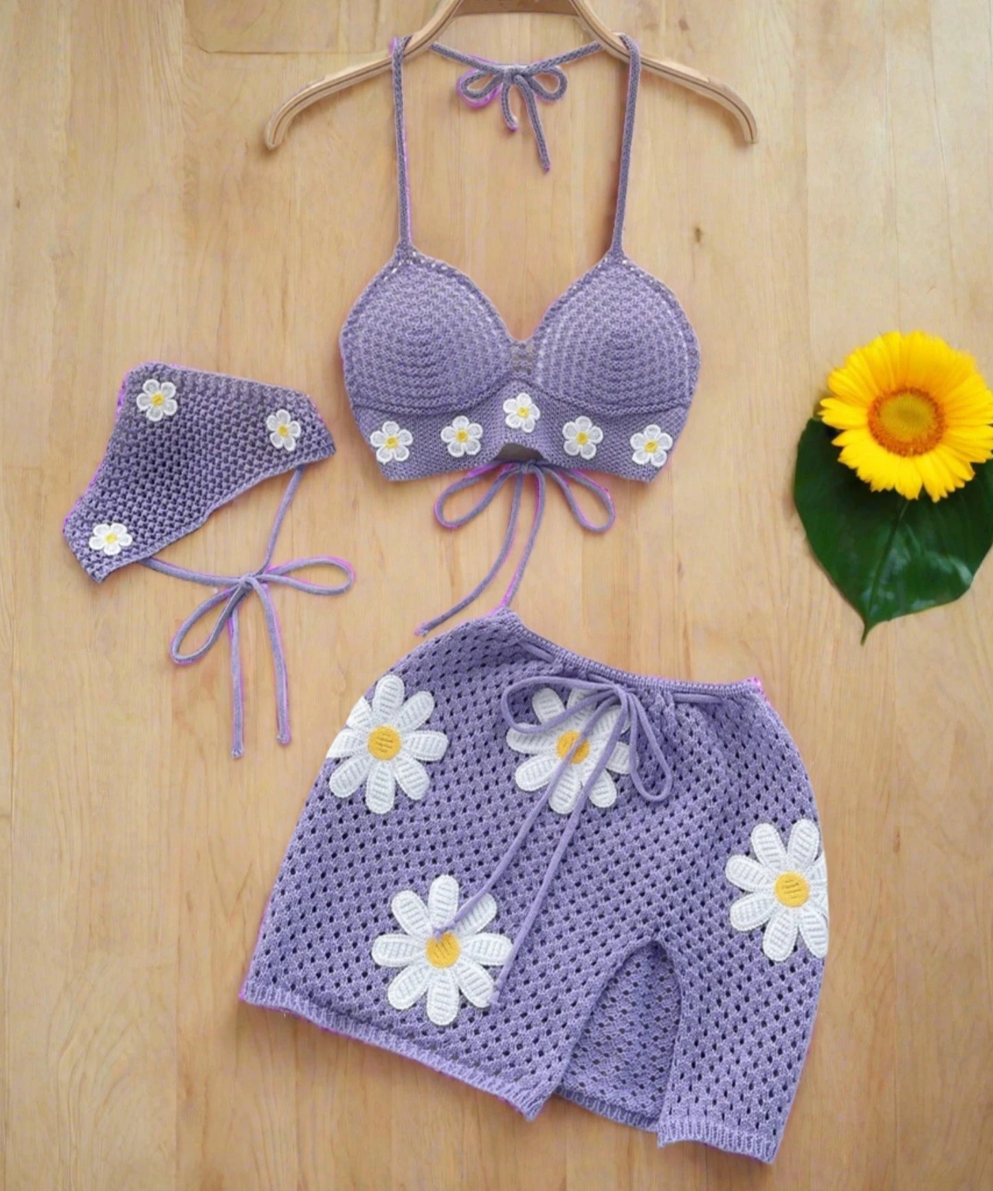 Purple Floral Outfit Set
