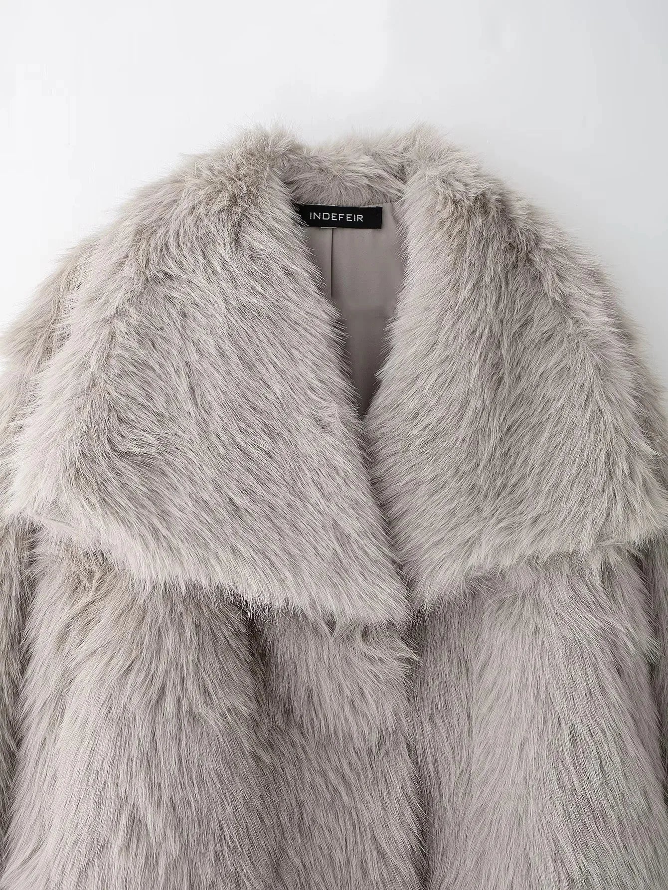 Greige Coat Shawl Collar