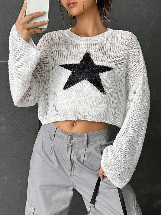 Star Cropped Sweater